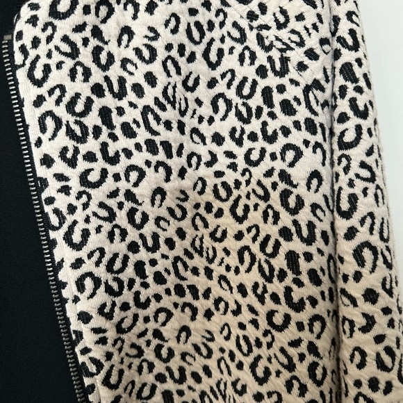 Sanctuary Leopard Print City Topper Long Lined  Zip Up Jacket Cardigan Sweater S - Picture 4 of 6